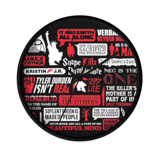 Discover Movie Spoilers Funny Wall Clocks, Men's Women's Sizes (wtb-094)
