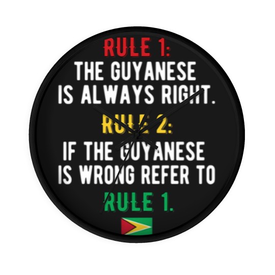 Discover Guyanese Roots Guyana Flag Guyanese Heritage Wall Clocks