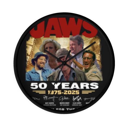 Discover Jaws 1975 Movie Anniversary Wall Clocks, Jaws 50th Years Anniversary Wall Clocks