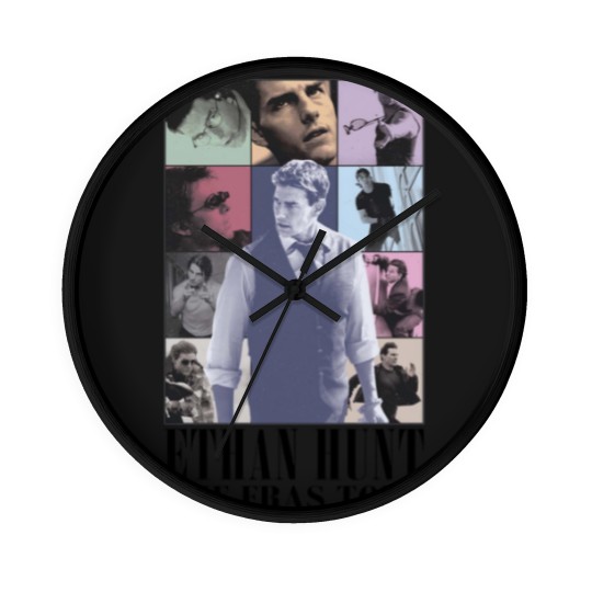 Discover Tom Cruise Ethan Hunt The Erass Tourr Unisex Wall Clocks