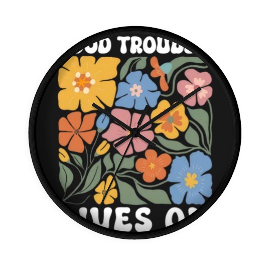 Discover Floral Good Trouble Lives On Wall Clocks, Resistance Wall Clocks, John Lewis Wall Clocks