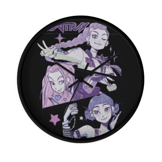 Discover Kpop Demon Hunters Wall Clocks, Huntrix Wall Clocks