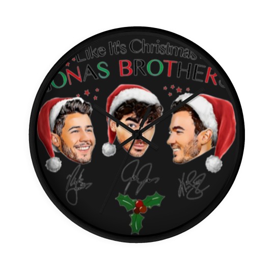 Discover Like It's Christmas Jonas Brothers Wall Clocks, Jonas Brothers Unisex Wall Clocks