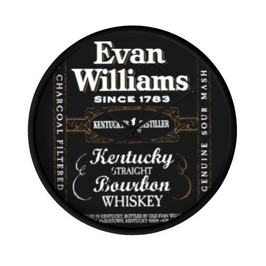 Discover Evan Williams Bourbon Whiskey Logo Wall Clocks