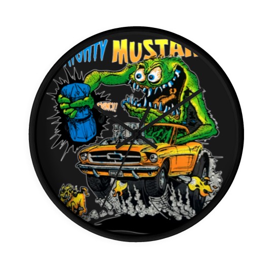 Discover ED ROTH RAT FINK ORIGINAL MIGHTY MUSTANG BLACK Wall Clocks
