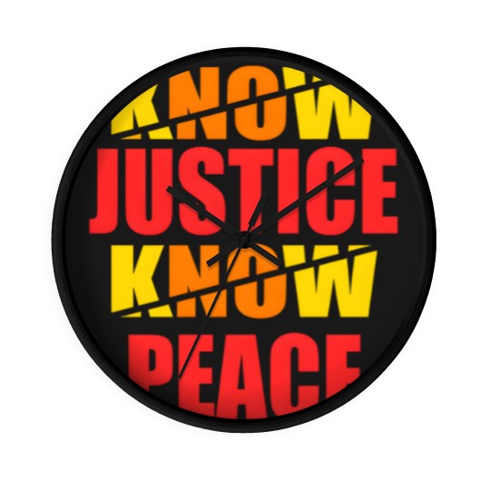 Discover "Social Justice No Justice No Peace" Wall Clocks design Wall Clocks