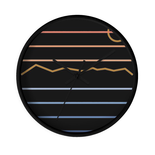 Discover Mountain Sun - Mountain - Wall Clocks
