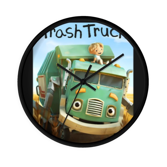 Discover hank and trash truck cartoon Wall Clocks
