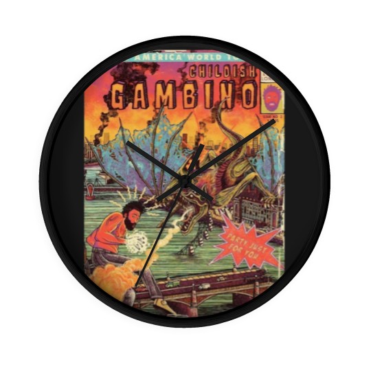 Discover Comic World Tour Gambino  Comic World Tour Gambino Wall Clocks