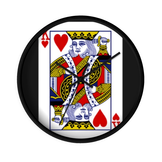 Discover King of Hearts Playing Card Wall Clocks
