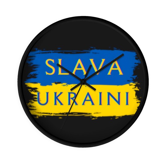 Discover Slava Ukraini Ukraine Flag Wall Clocks