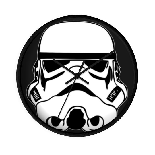 Discover illustration Stormtrooper Drawing Stencil stormtrooper white face star Wall Clocks