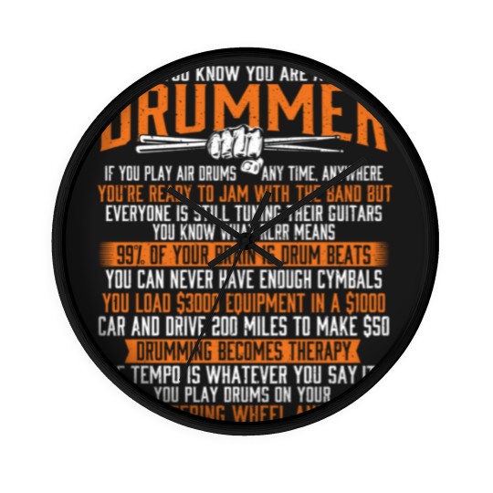Discover You Know You Are A Drummer - Band Lover Percussion Wall Clocks