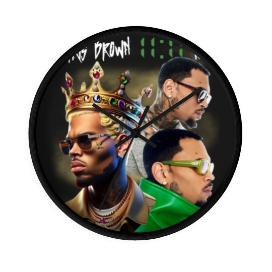 Discover Chris Brown Wall Clocks, Chris Brown 11:11 Tour 2024 Wall Clocks, Chris Brown Breezy Wall Clocks