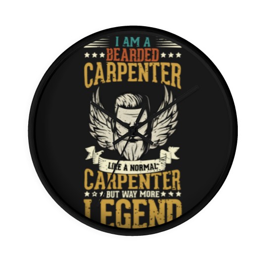 Discover I Am A Bearded Carpenter, Funny Carpenter Quotes Wall Clocks