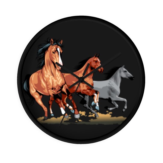 Discover Horses | Three Horses Wall Clocks