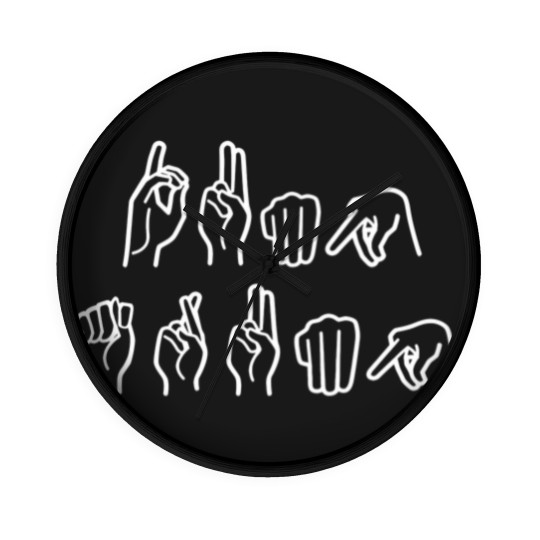 Discover DUMP TRUMP (IN SIGN LANGUAGE) Wall Clocks