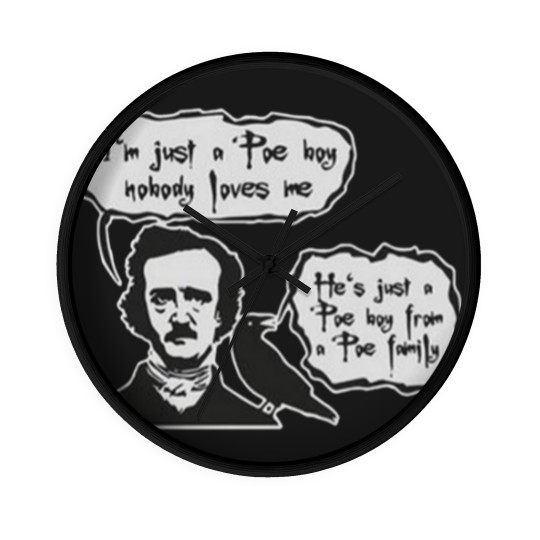 Discover BOHEMIAN POE Edgar Allan Poe RAVEN Wall Clocks