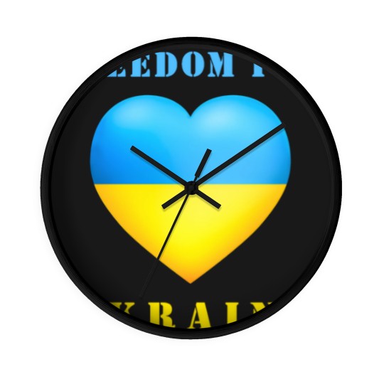 Discover Freedom For Ukraine Support  - Ukraine Flag Wall Clocks