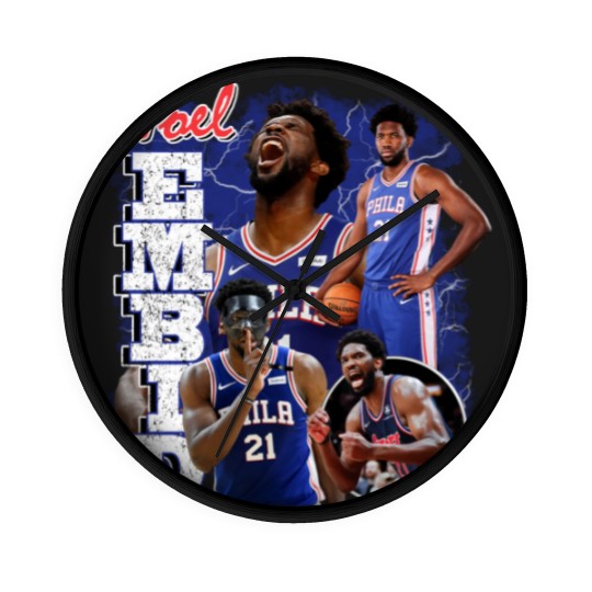 Discover Joel Embiid Vintage Wall Clocks, Joel Embiid Wall Clocks