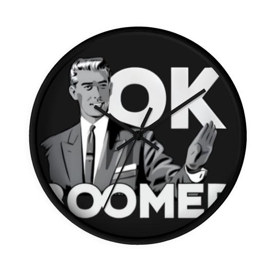 Discover Funny Millennial OK Boomer Humor  Saying Wall Clocks