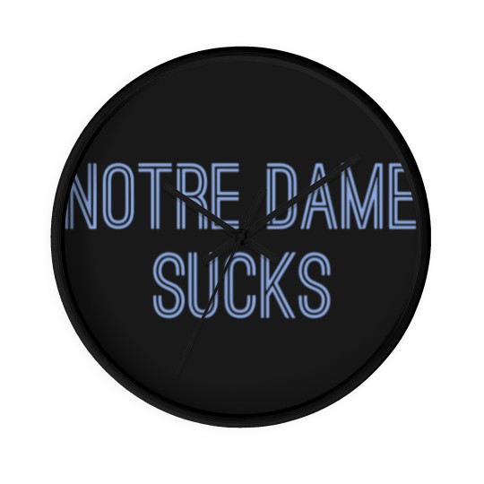 Discover ND Sucks (Navy Text) - ND Sucks - Wall Clocks