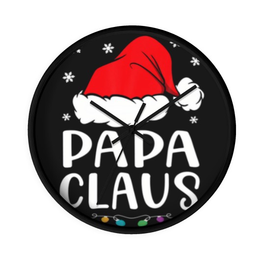 Discover Papa Claus Family Matching Papa Claus Pajama Wall Clocks