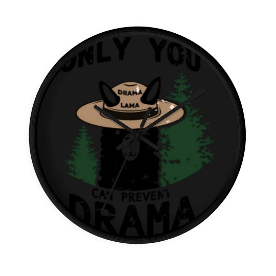 Discover Only You Can Avoid the Drama, Llama Smokey Parody, Llama Super Soft Wall Clocks