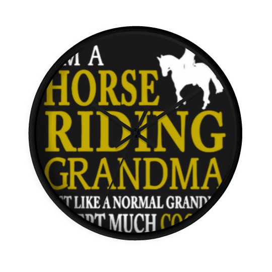 Discover I'm A Horse Riding Grandma Wall Clocks