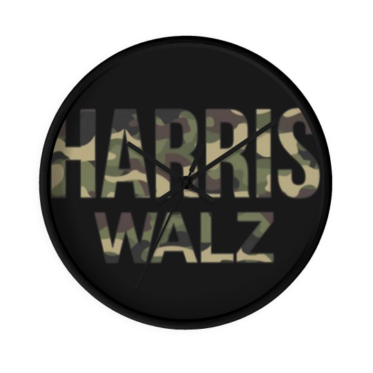 Discover Kamala Harris Walz Election 2024 Wall Clocks, Camouflage, Hunters white