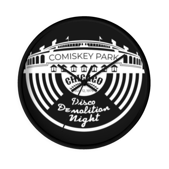 Discover old comiskey park vintage disco demolition night Wall Clocks
