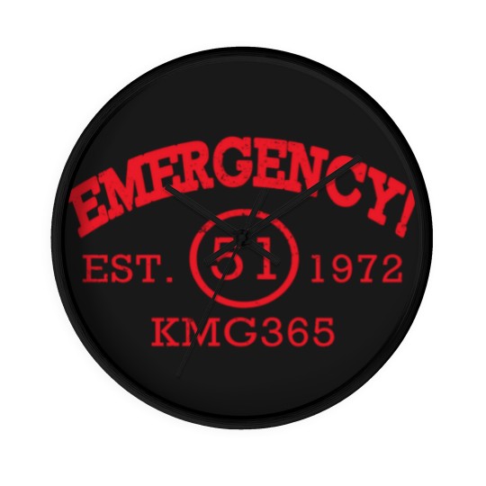 Discover Emergency Est 1972 KMG365 Wall Clocks