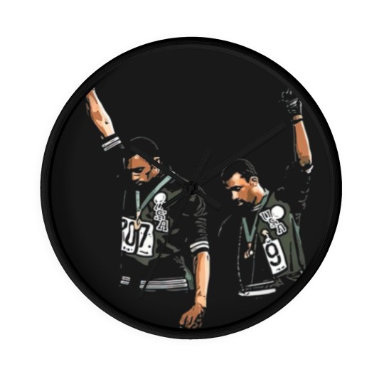 Discover Tommie-Smith-John-Carlos-And-The-1968-Black-Power-Salute BEAUTY Wall Clocks