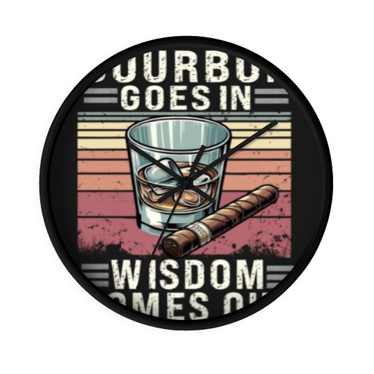 Discover Bourbon For Men Bourbon Goes In Wisdom Comes Out, Bourbon Wall Clocks, Bourbon Lover, Bourbon Whiskey, Bourbon Bottle, Bourbon Gift, Bourbon Drinker Wall Clocks