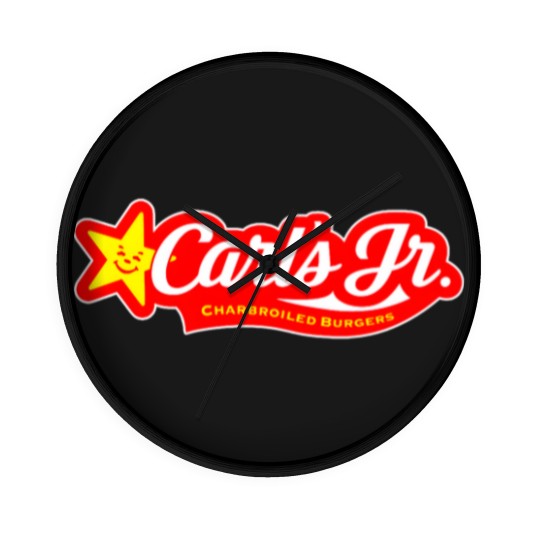 Discover carl's jr burger logo Wall Clocks