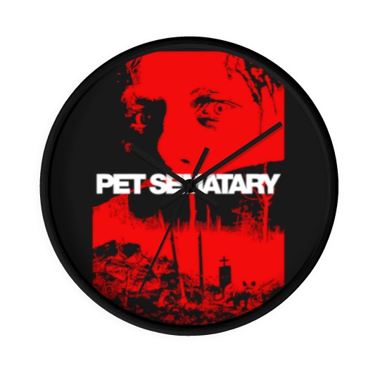 Discover Pet Sematary Poster Art Wall Clocks, Pet Sematary Decayed Cat Black Wall Clocks