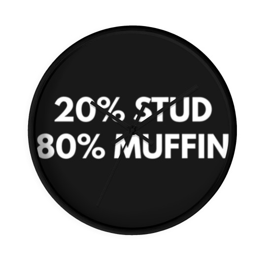 Discover 20% Stud 80% Muffin Wall Clocks - Funny Humor Tees