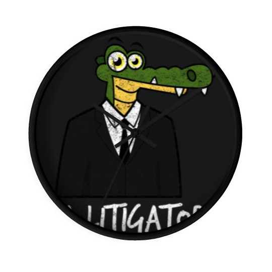 Discover A Litigator Alligator Lawyer Attorney Law Distress Wall Clocks