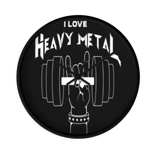 Discover I Love Heavy Metal Wall Clocks