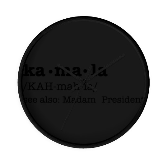 Discover Kamala Definition Wall Clocks, Kamala Harris Wall Clocks, Kamala For The People Wall Clocks