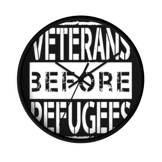 Discover Veterans Before Refugees Wall Clocks