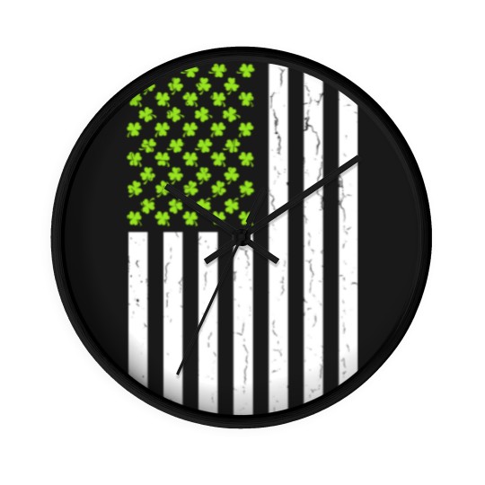 Discover Shamrock American Flag Wall Clocks