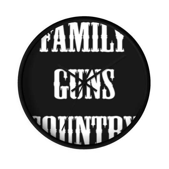 Discover Family, guns, country funny saying sarcast Wall Clocks