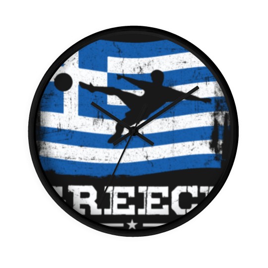 Discover Football - Greece football club Wall Clocks