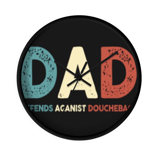 Discover Dad Defends Aganist Douchebags Wall Clocks