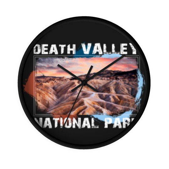 Discover Death Valley National Park Wall Clocks with Sunset Scene