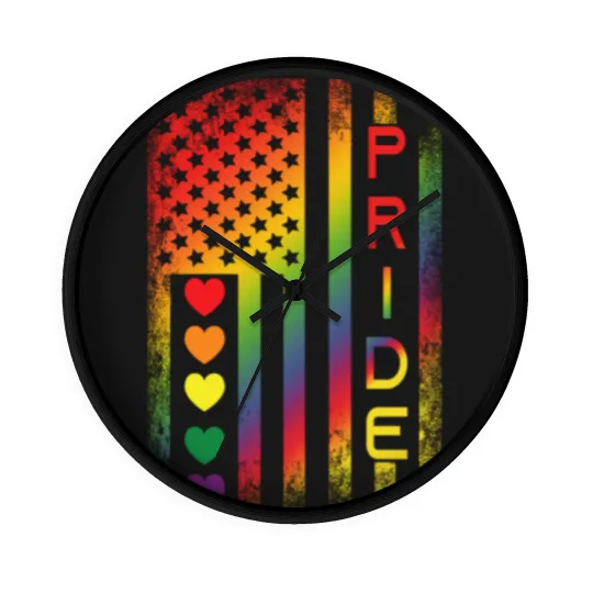 Discover Pride American Flag Wall Clocks