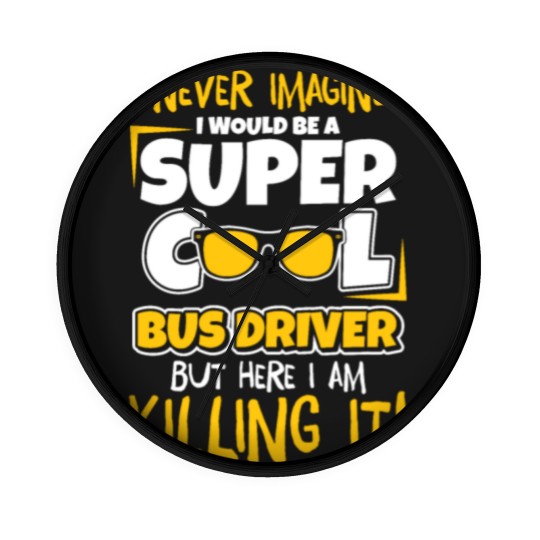 Discover Bus Driver Bus Driver Gifts Bus School Bus Wall Clocks