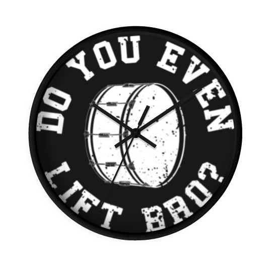 Discover Marching Band Bass Drum Funny Drummer Wall Clocks