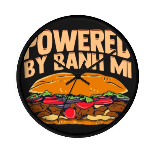 Discover Powered By Banh Mi Funny Vietnamese Food Gift Wall Clocks